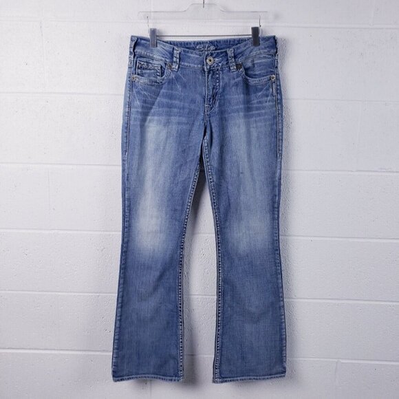 Sliver Suki Jeans Mid Rise Bootcut Y2k Jeans Light Wash Stretch Size 30 x 32 - Picture 1 of 10